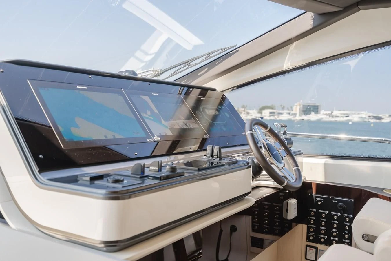 inside of a car aboard AZIMUT 25 METRI GRANDE Yacht for Sale