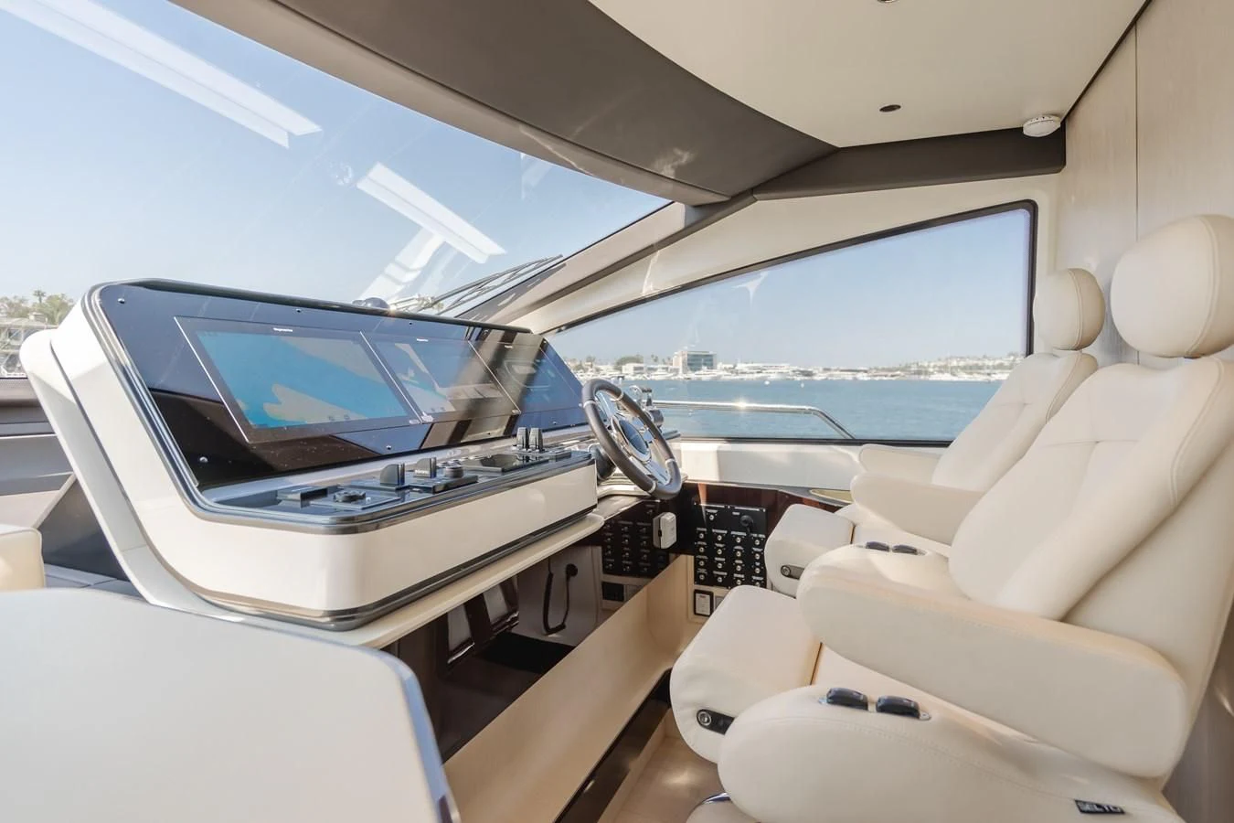 inside of a car aboard AZIMUT 25 METRI GRANDE Yacht for Sale
