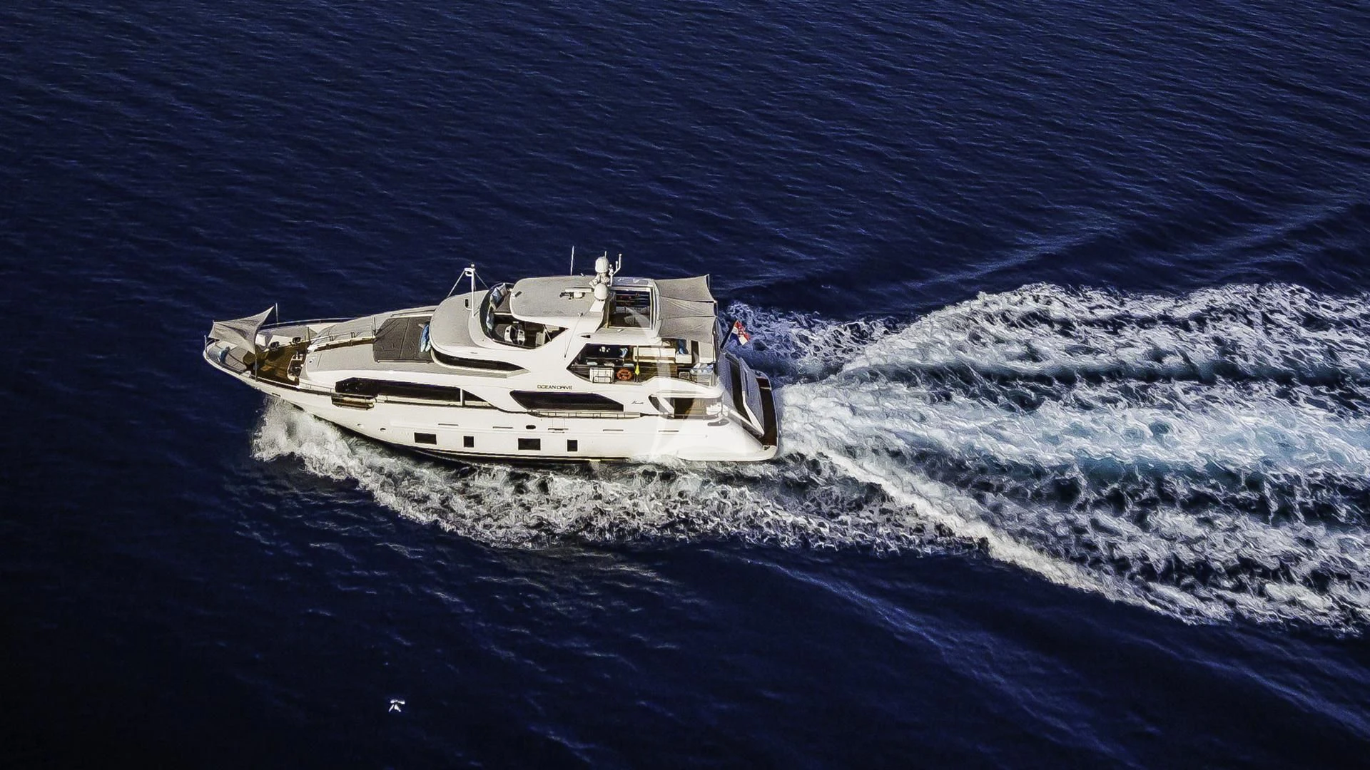 a boat on the water aboard OCEAN DRIVE Yacht for Charter