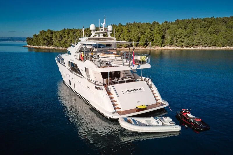 a boat on the water aboard OCEAN DRIVE Yacht for Charter