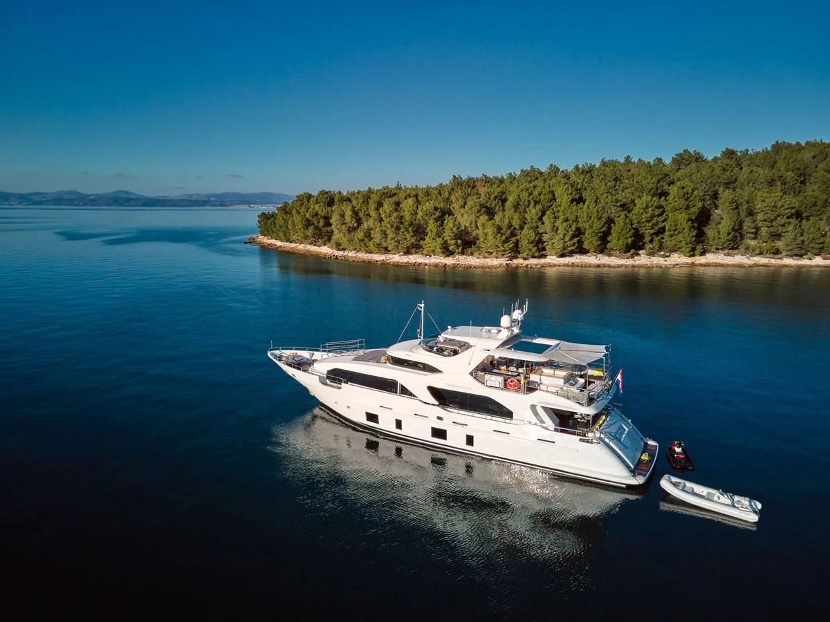 a boat on the water aboard OCEAN DRIVE Yacht for Charter