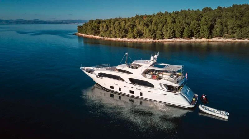a boat on the water aboard OCEAN DRIVE Yacht for Charter