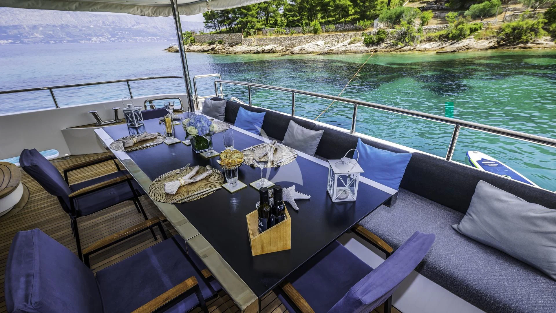 a boat on the water aboard OCEAN DRIVE Yacht for Charter