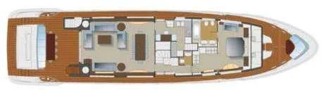 a computer generated image of a house aboard OCEAN DRIVE Yacht for Charter