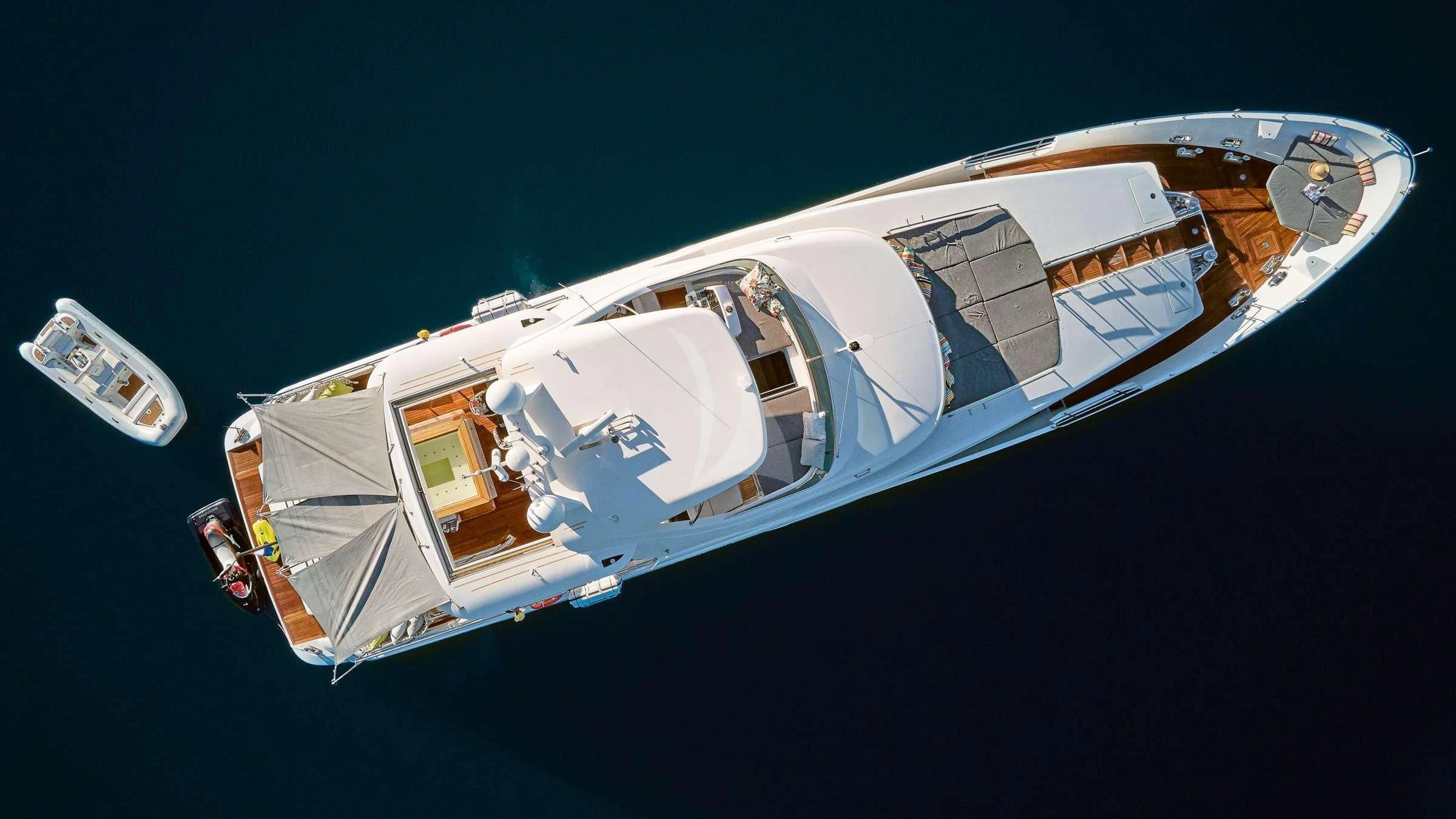 a space ship in the sky aboard OCEAN DRIVE Yacht for Charter