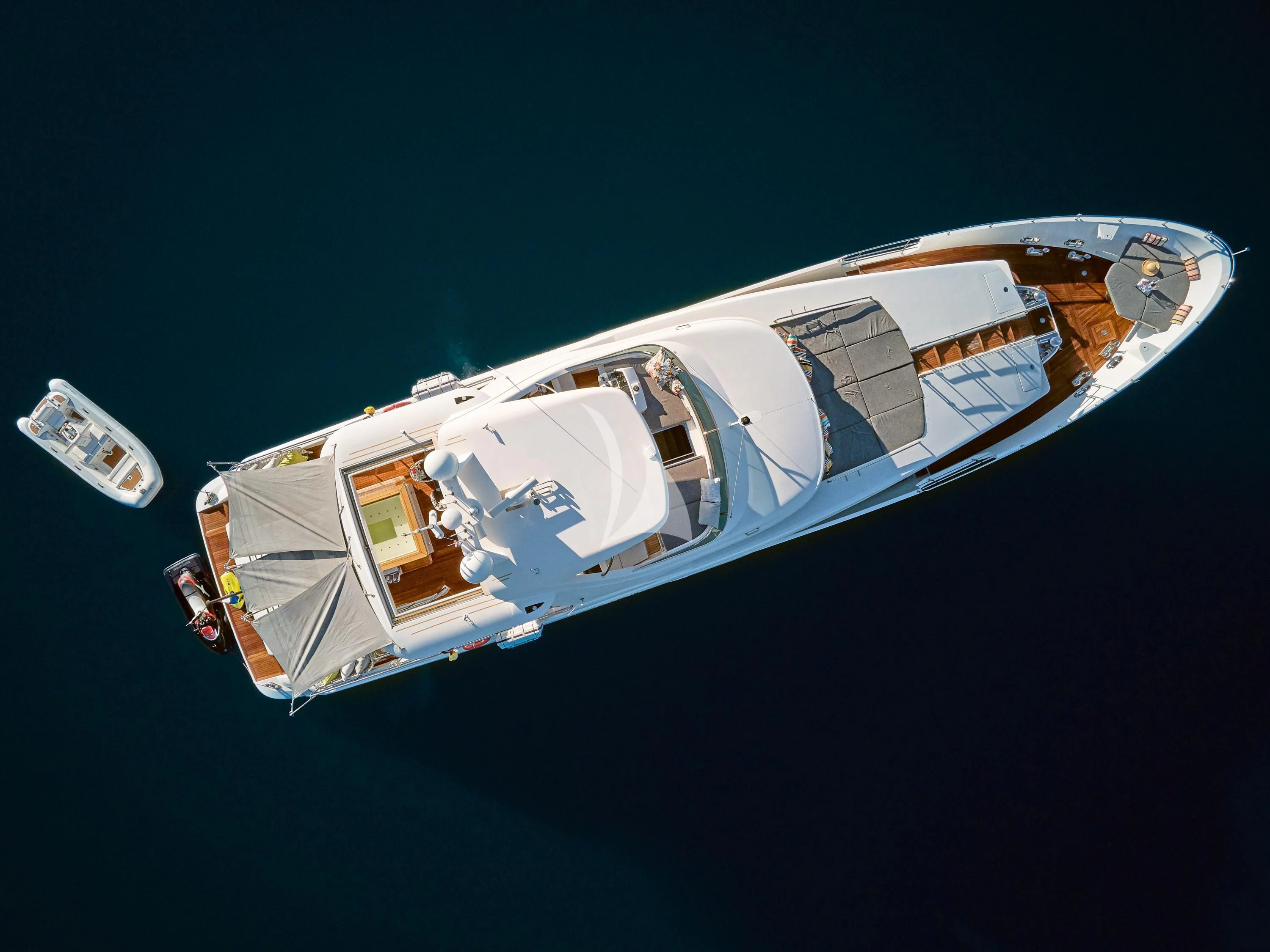 a space ship in the sky aboard OCEAN DRIVE Yacht for Charter