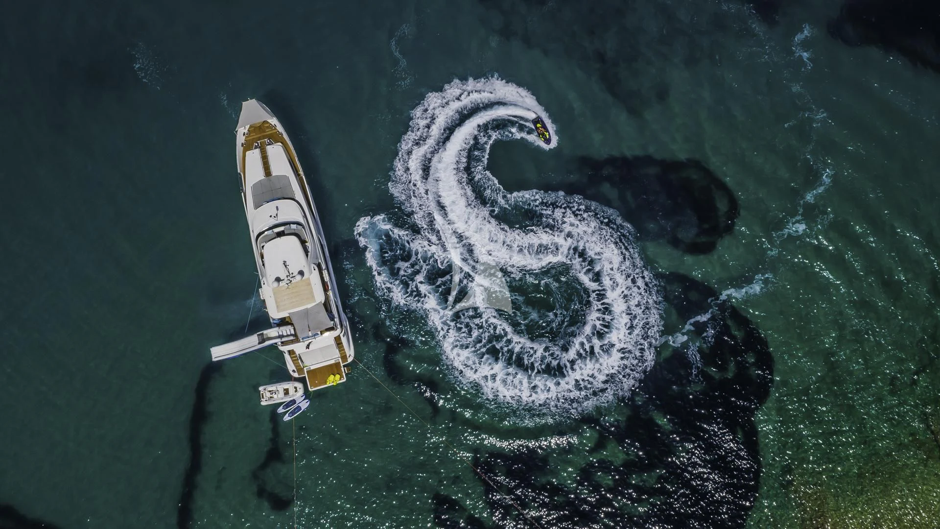 a submarine in the water aboard OCEAN DRIVE Yacht for Charter