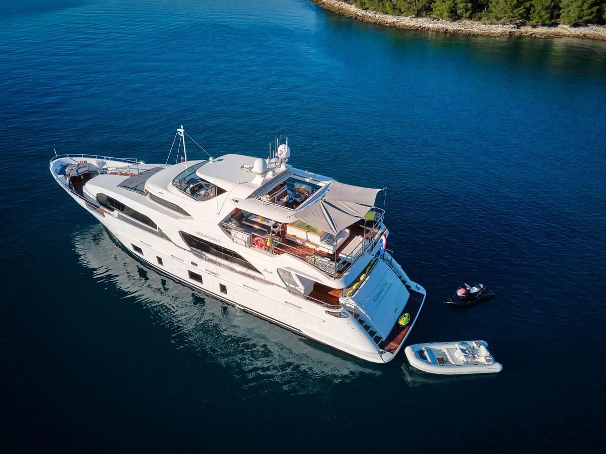 a boat on the water aboard OCEAN DRIVE Yacht for Charter