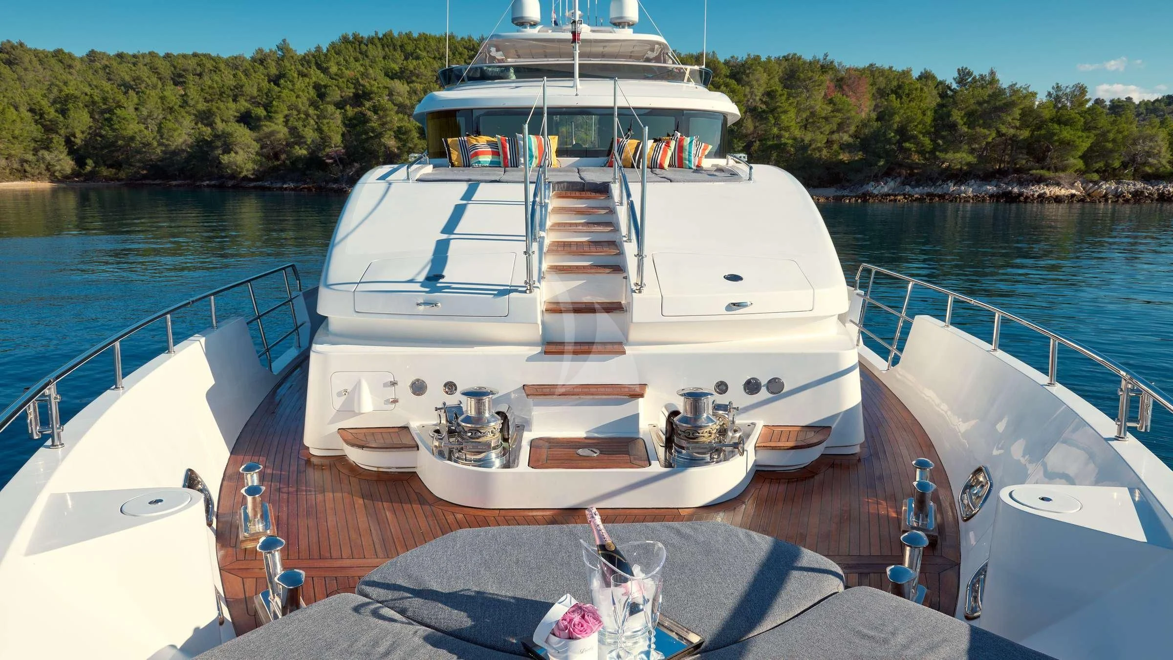 a boat on a dock aboard OCEAN DRIVE Yacht for Charter