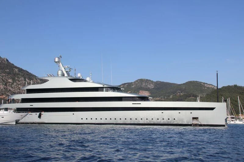 a white yacht in the water aboard SAVANNAH Yacht for Sale