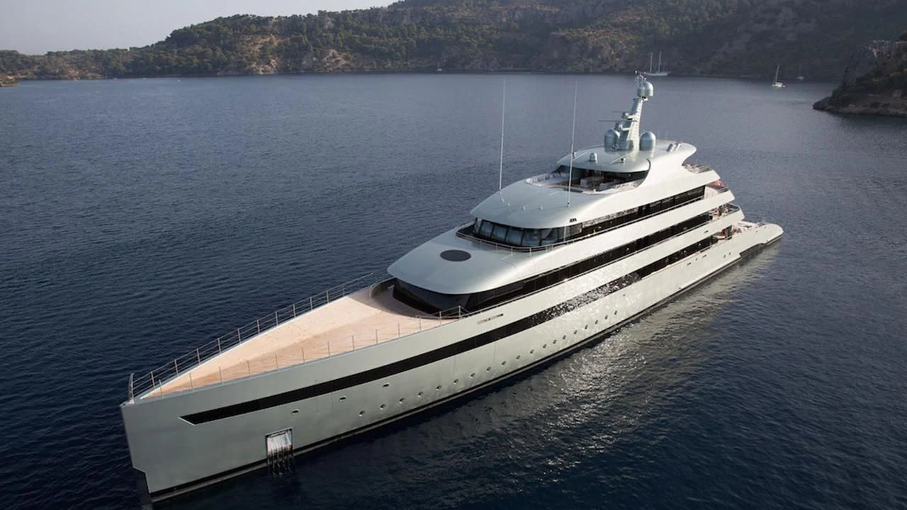 a white boat in the water aboard SAVANNAH Yacht for Sale