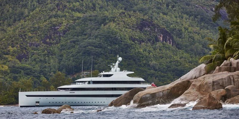 a boat on the beach aboard SAVANNAH Yacht for Sale
