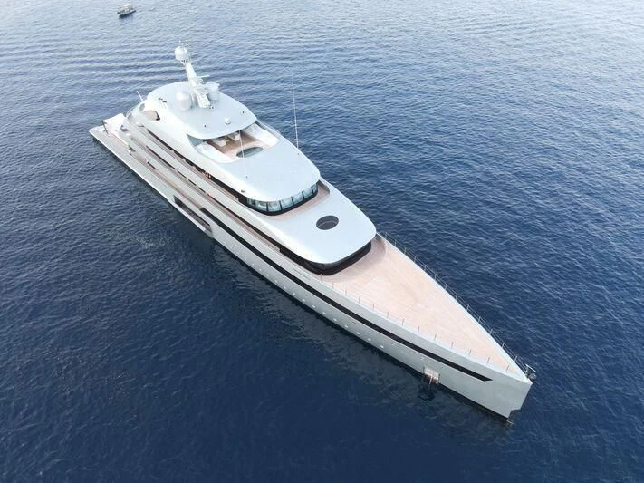 a white boat in the water aboard SAVANNAH Yacht for Sale