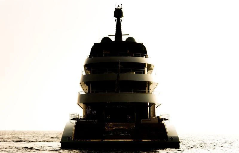 a large ship on the water aboard SAVANNAH Yacht for Sale