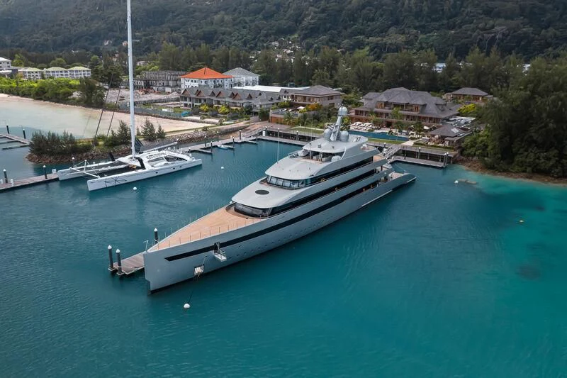 a large boat in a body of water aboard SAVANNAH Yacht for Sale