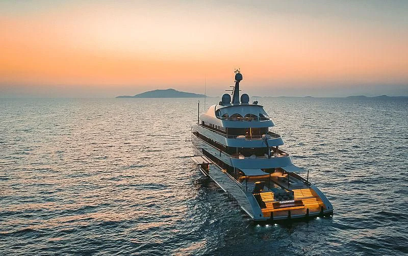 a boat in the water aboard SAVANNAH Yacht for Sale