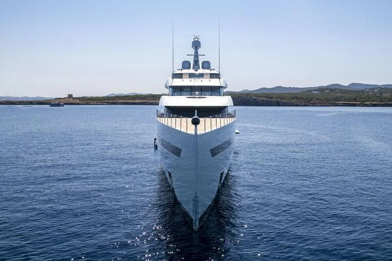 a large white boat in the water aboard SAVANNAH Yacht for Sale