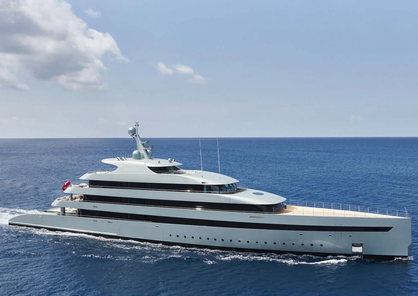 a white yacht in the water aboard SAVANNAH Yacht for Sale