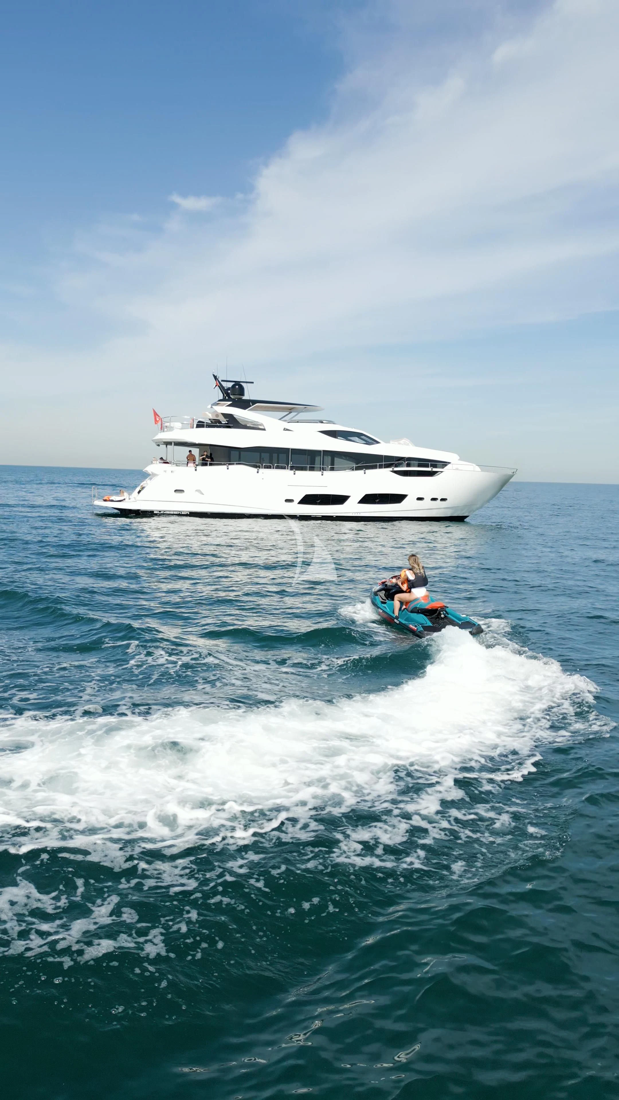a boat in the water aboard NEW EDGE Yacht for Sale
