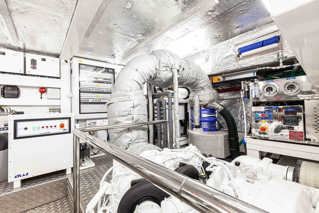 a machine in a factory aboard NEW EDGE Yacht for Sale