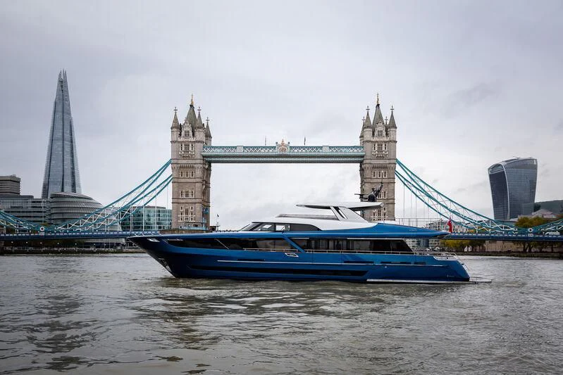 a boat in the water aboard BLUE JEANS Yacht for Sale