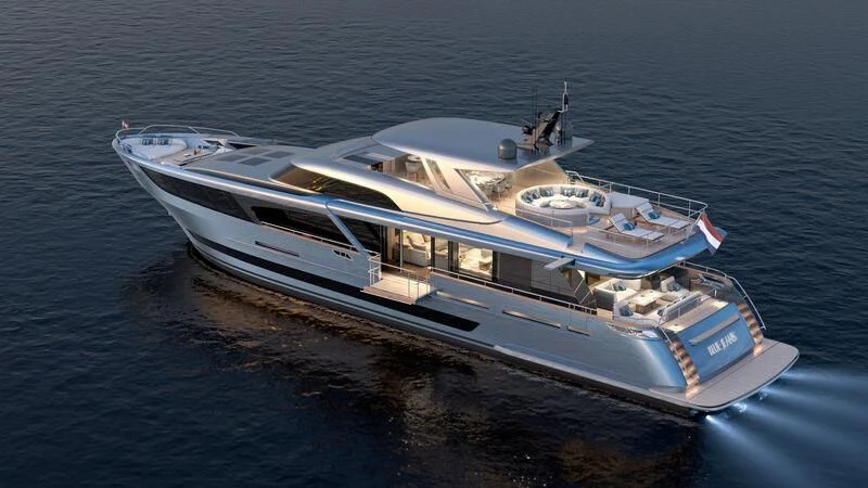 a boat on the water aboard BLUE JEANS Yacht for Sale