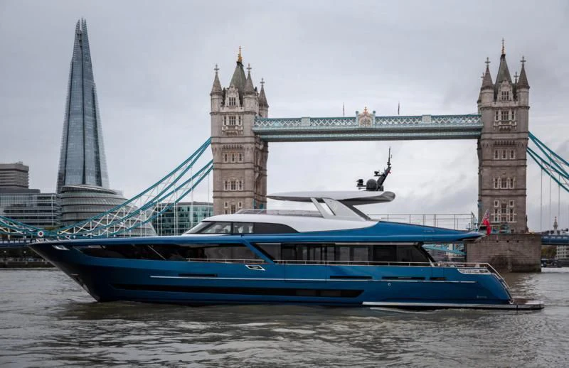a boat in the water aboard BLUE JEANS Yacht for Sale