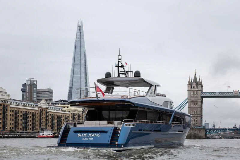 a boat in the water aboard BLUE JEANS Yacht for Sale