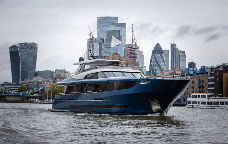 a boat in the water aboard BLUE JEANS Yacht for Sale