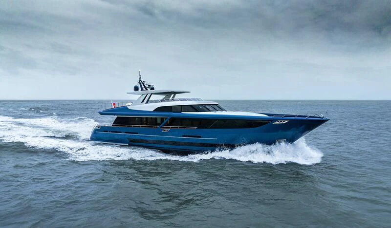 a boat on the water aboard BLUE JEANS Yacht for Sale