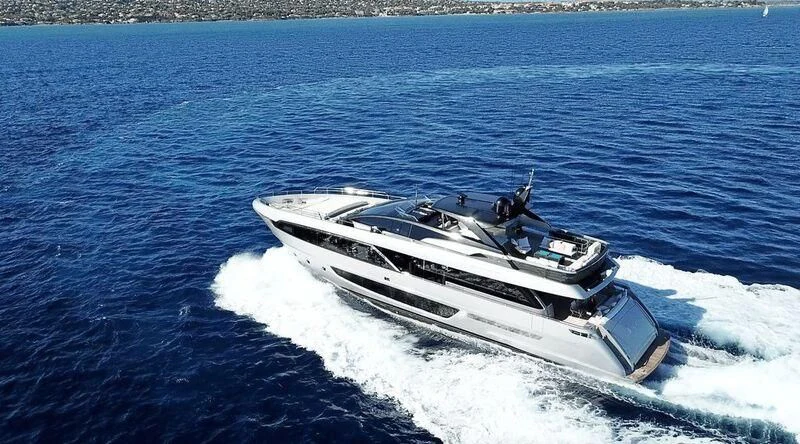 a boat on the water aboard BASILIC Yacht for Sale