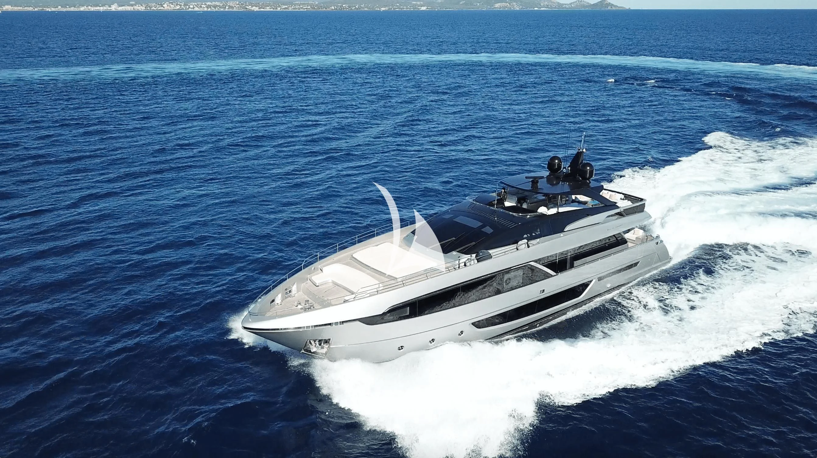 a boat on the water aboard BASILIC Yacht for Sale