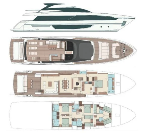 diagram aboard BASILIC Yacht for Sale