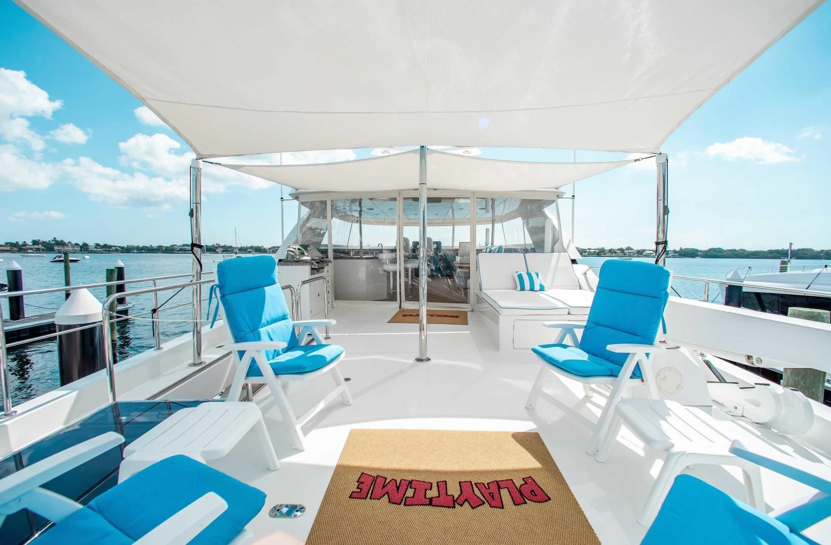 a boat on the water aboard TRINITY Yacht for Sale