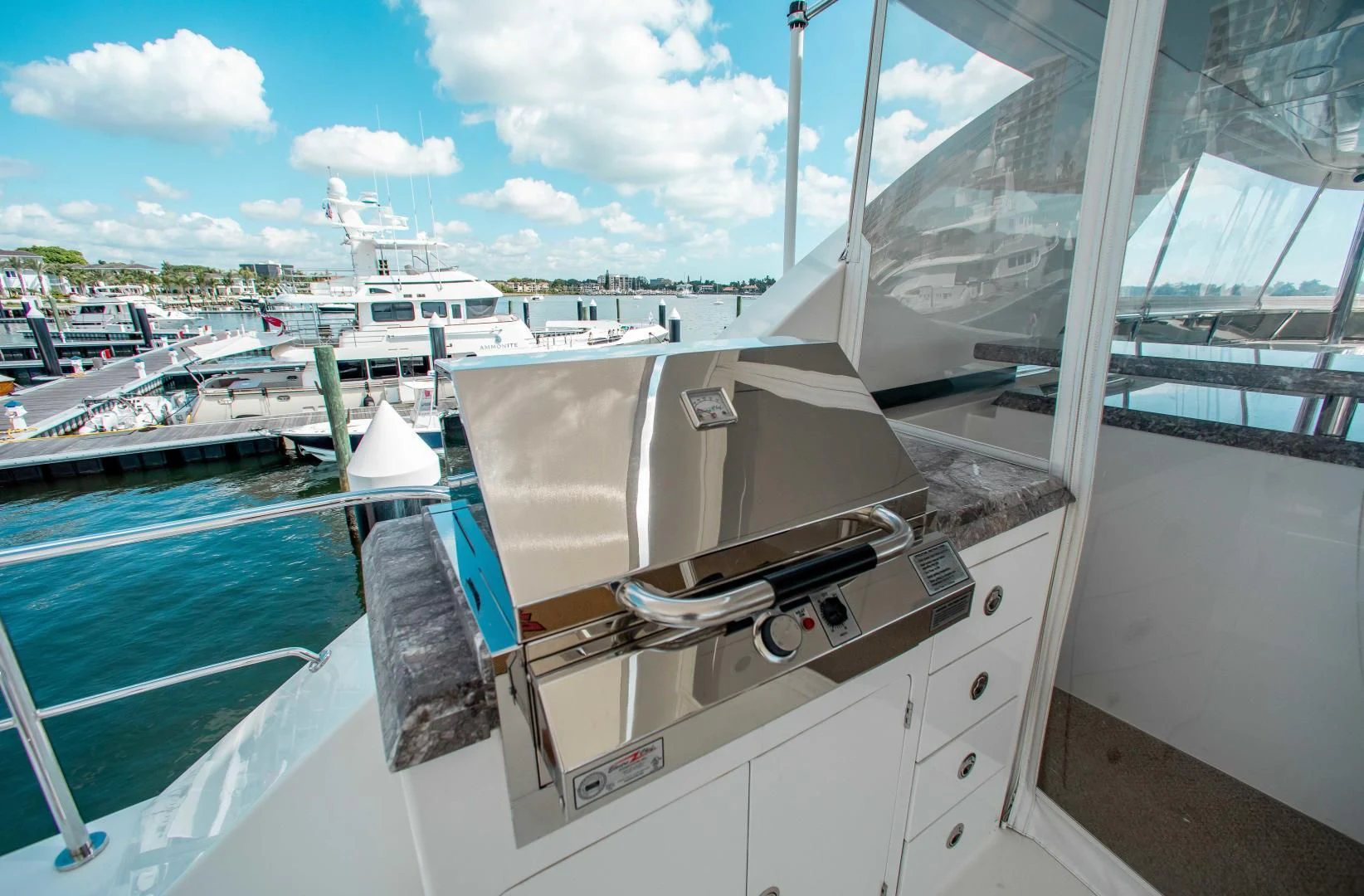 a boat in the water aboard TRINITY Yacht for Sale