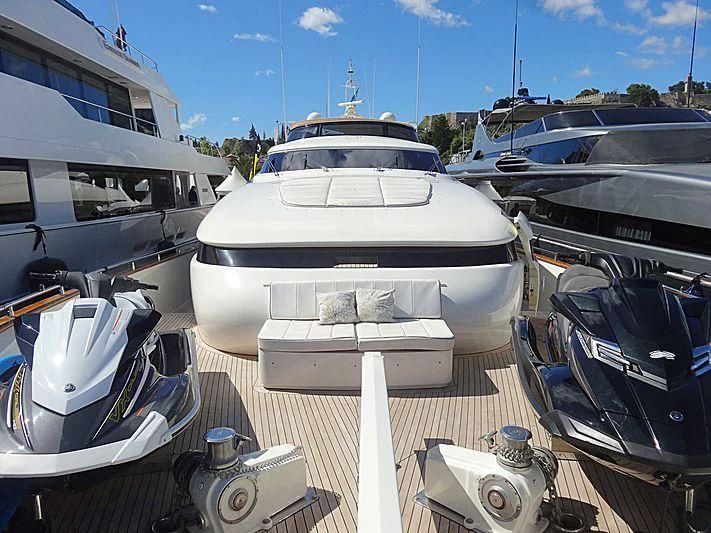a boat docked at a pier aboard BIANCA Yacht for Sale