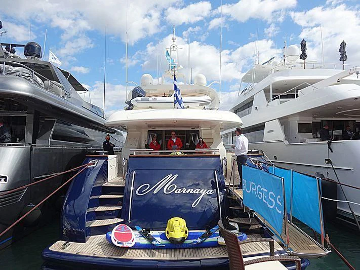 a boat with people on it aboard BIANCA Yacht for Sale