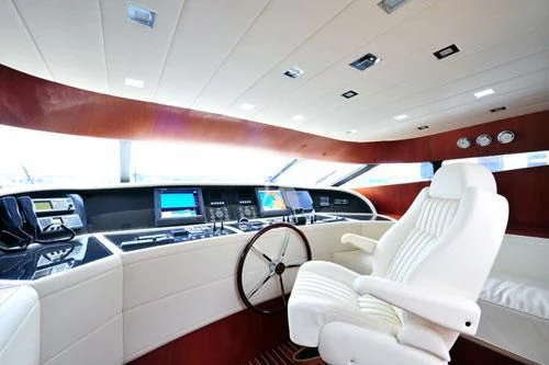 inside of a vehicle aboard BIANCA Yacht for Sale