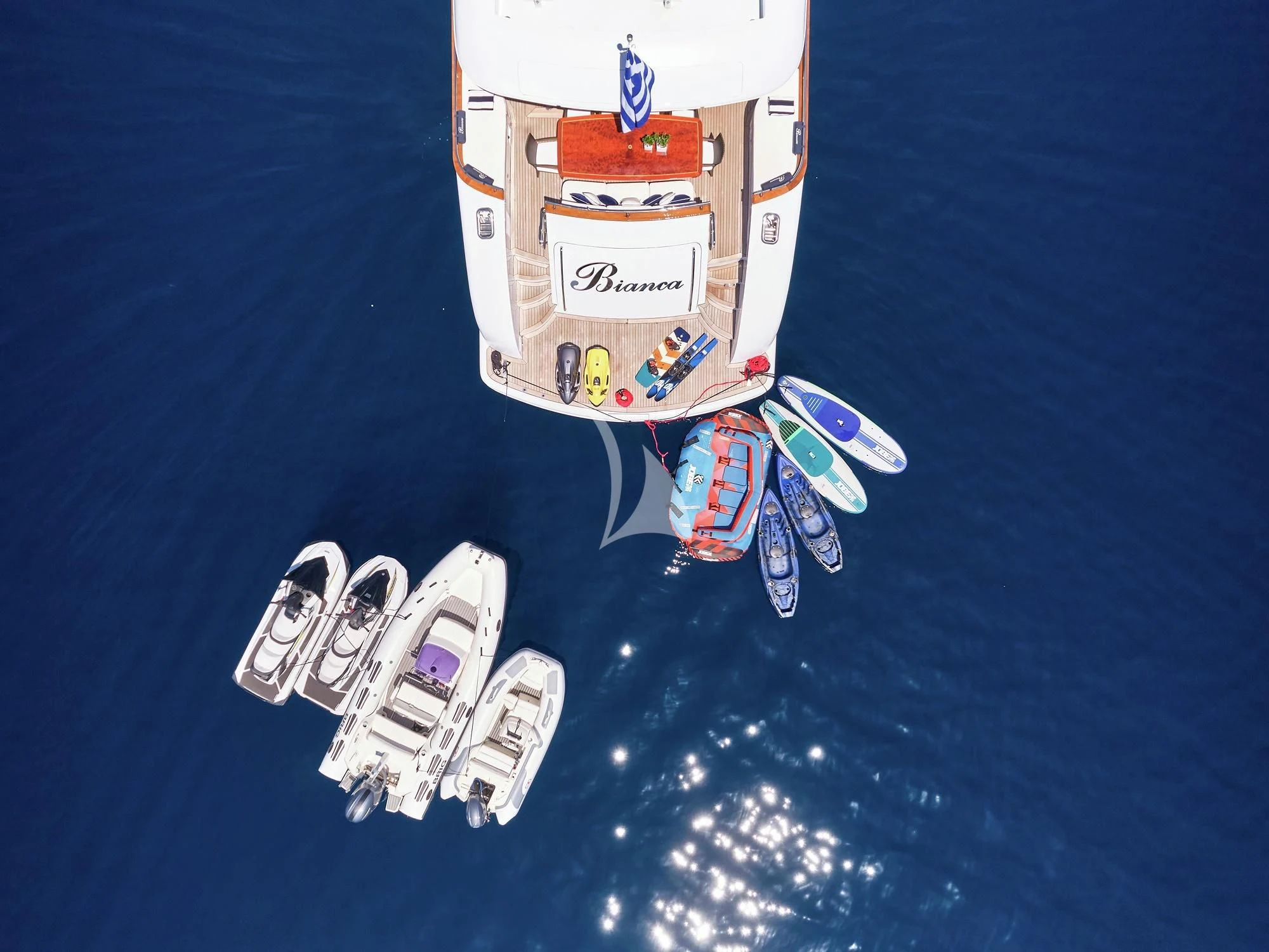 a small space ship aboard BIANCA Yacht for Sale