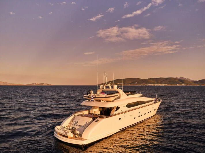 a boat on the water aboard BIANCA Yacht for Sale