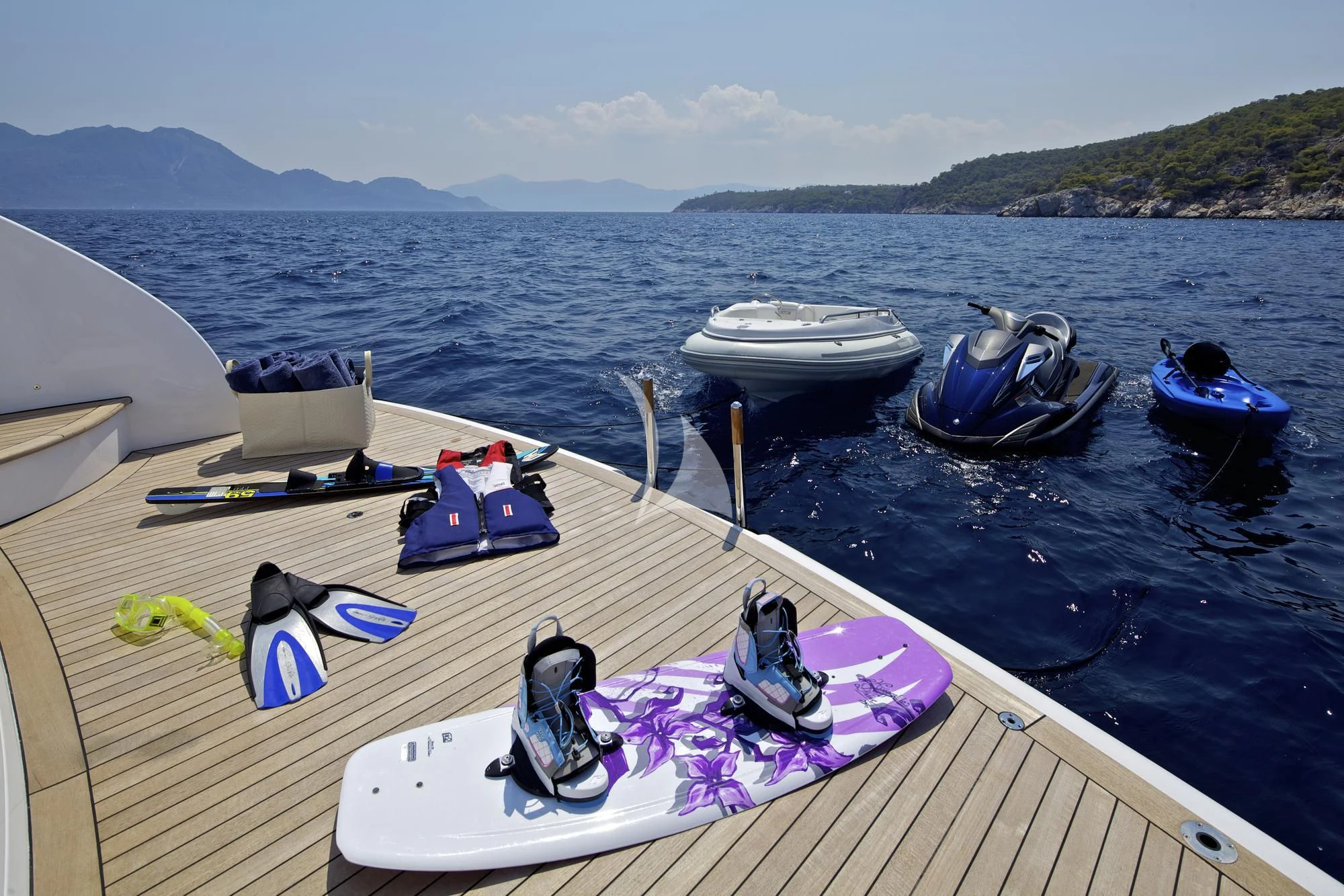 a boat on the water aboard BIANCA Yacht for Sale