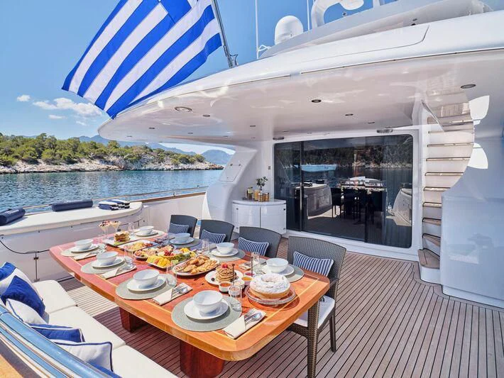 a boat on the water aboard BIANCA Yacht for Sale