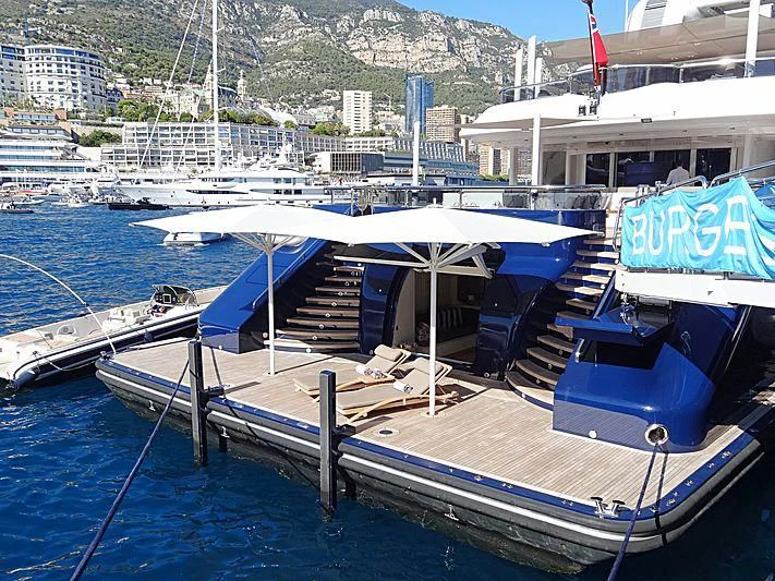 boats docked at a pier aboard TRIPLE SEVEN Yacht for Sale