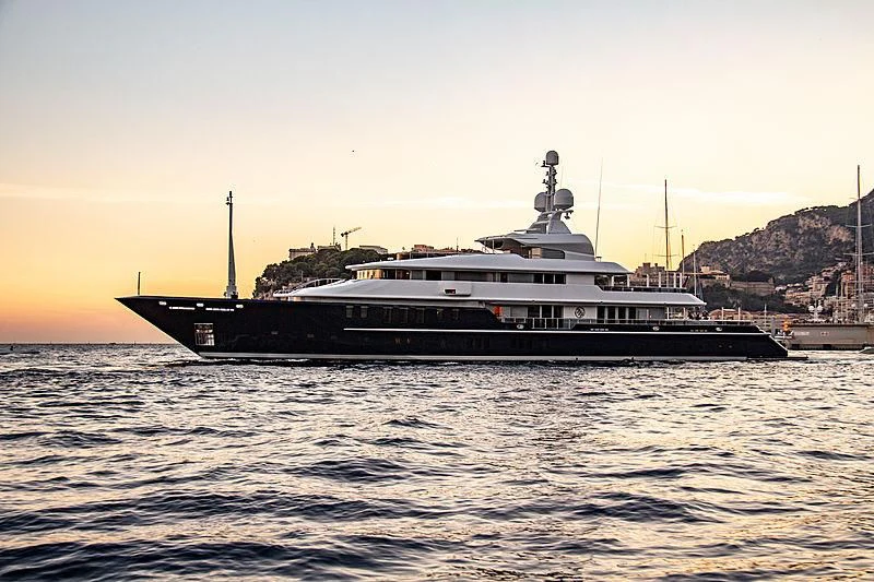 a boat in the water aboard TRIPLE SEVEN Yacht for Sale