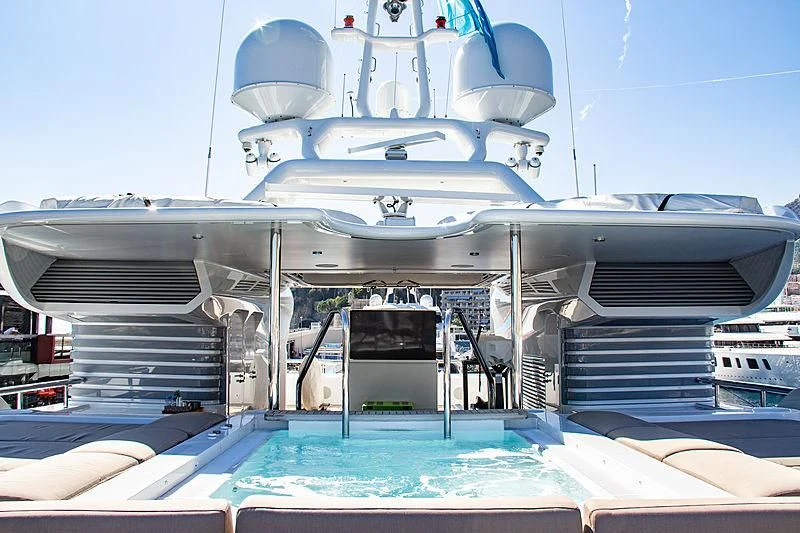 a large metal machine aboard TRIPLE SEVEN Yacht for Sale