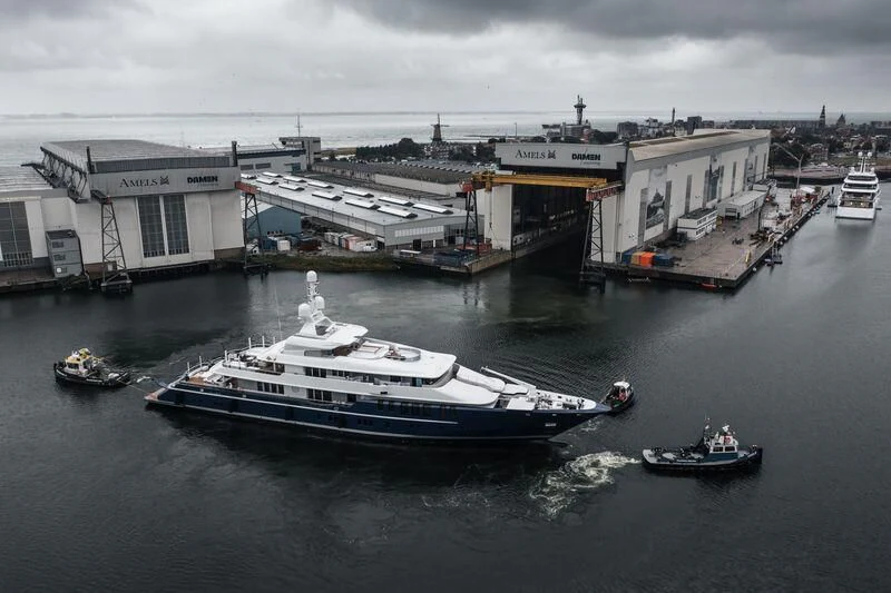 a boat in the water aboard TRIPLE SEVEN Yacht for Sale