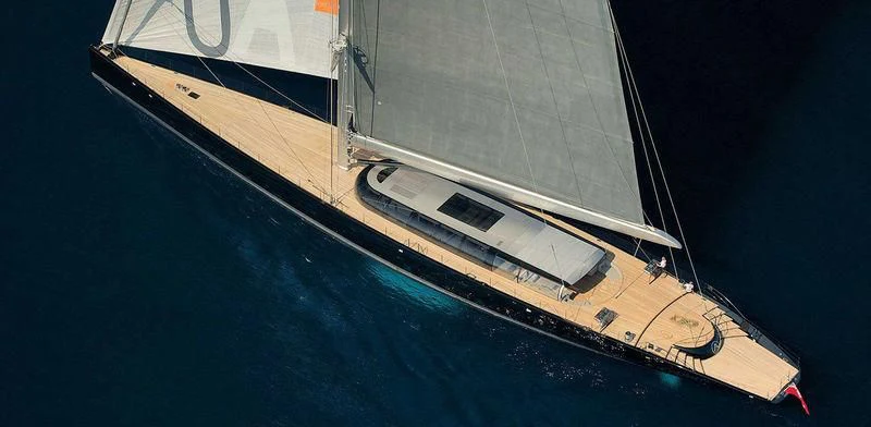 a satellite in outer space aboard ANATTA Yacht for Sale