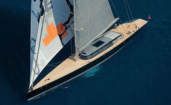 a sailboat in the water aboard ANATTA Yacht for Sale