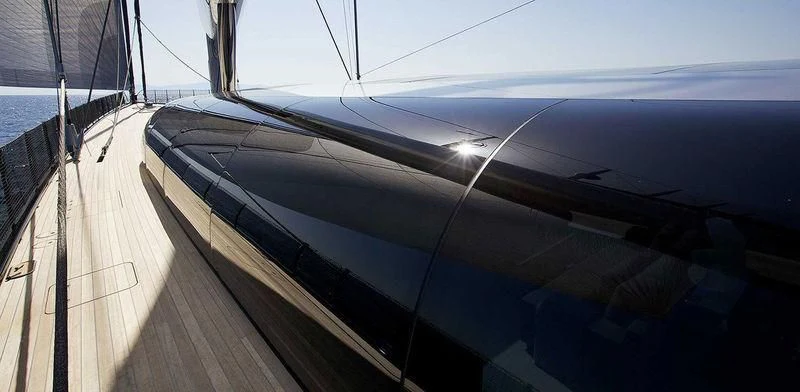 a train on the railway tracks aboard ANATTA Yacht for Sale