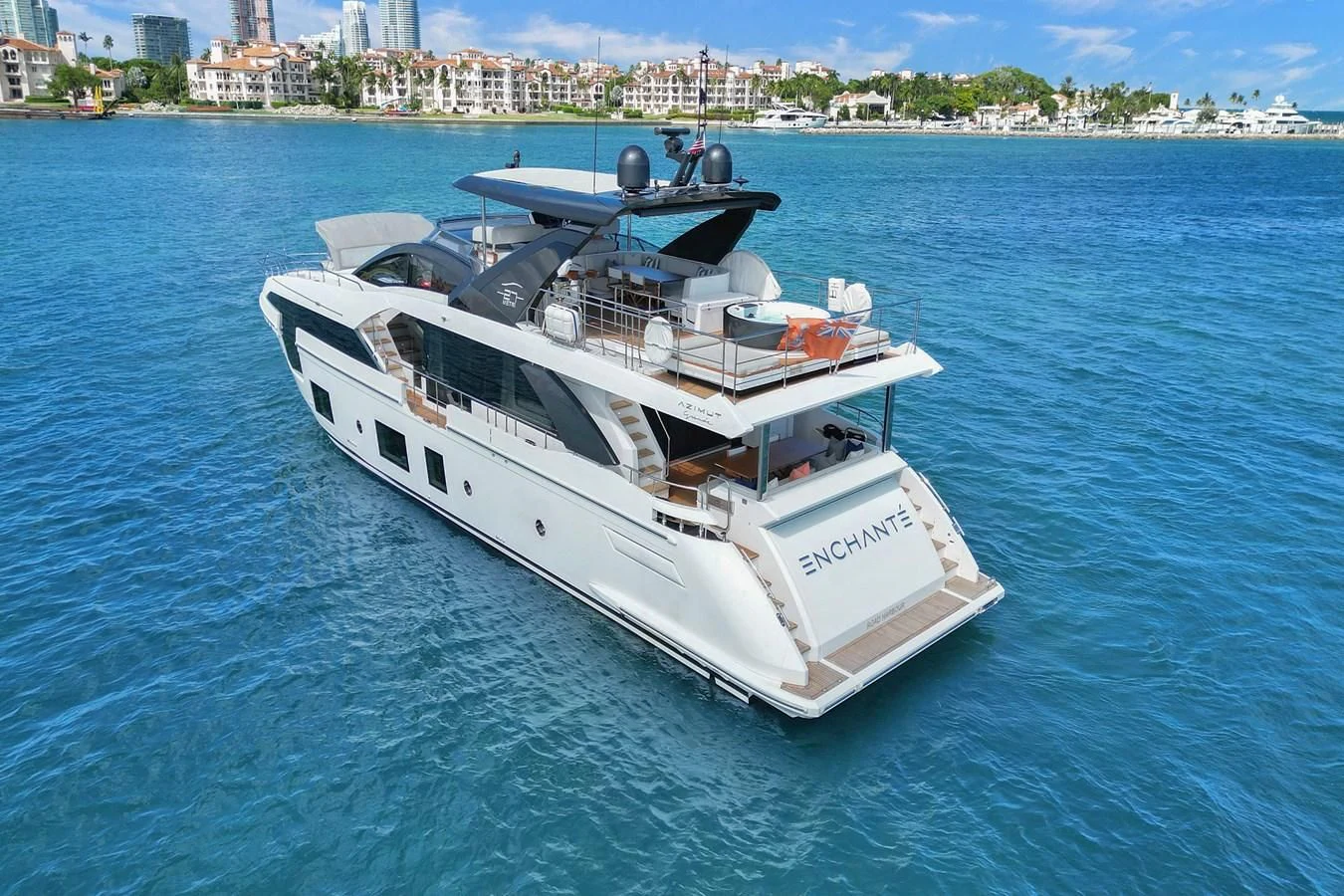 a boat on the water aboard ENCHANTE Yacht for Sale